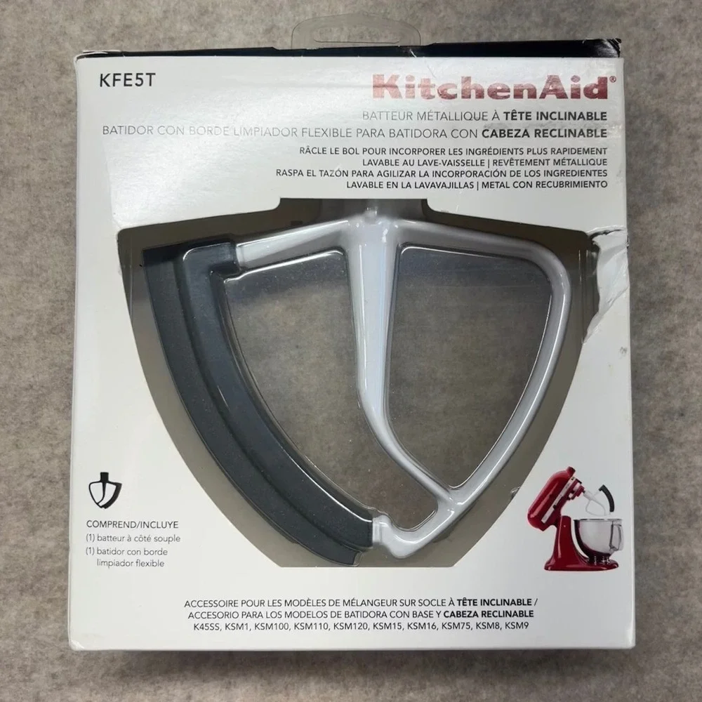 KitchenAid KFE5T Flex Edge Beater Tilt-Head White New Damaged Box K45SS KSM150
